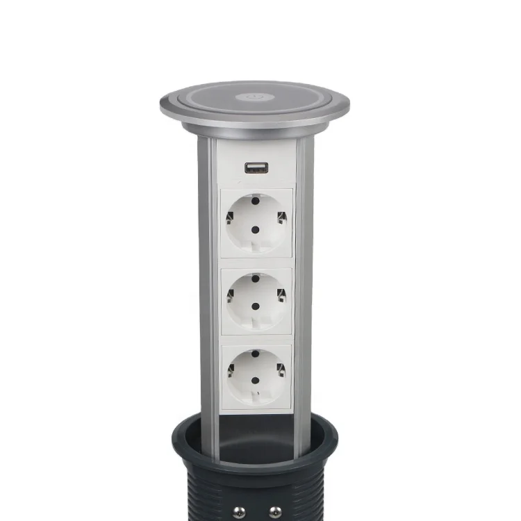 Интеллектуальная Выдвижная розетка с моторизованным двигателем для кухни/стола