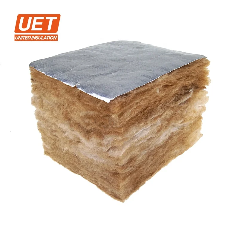 R11 eco brown chocolate no itch glass wool blanket aluminum foil kraft paper faced fiberglass roll FSK Paper foiled glass wool