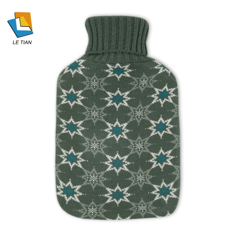 Knitting  Colorful Rubber Hot Water Bag Cover