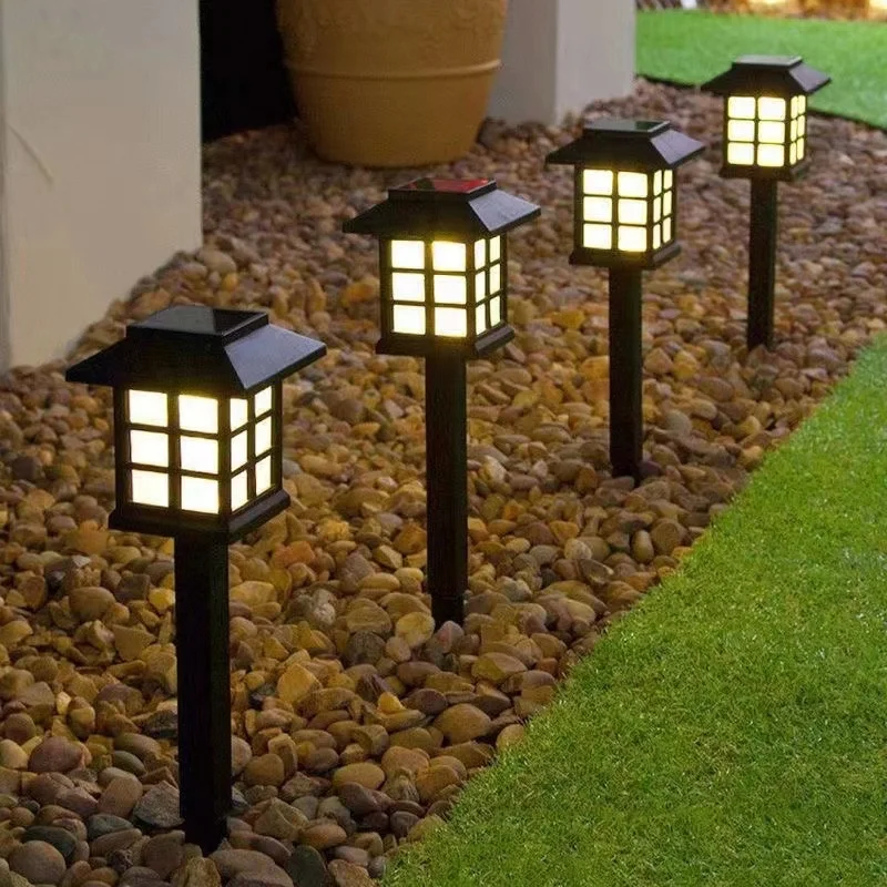 Wholesale price color solar garden ground solar pathway lights outdoor lantern stake solar powered lights supplier