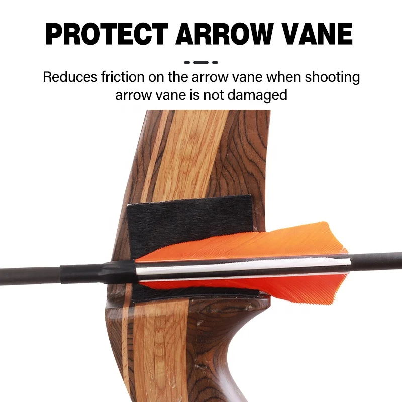 Archery Arrow Rest Fur Traditional Recurve Bow Mongolian Longbow Protective Accessories Set Practice Training Equipments