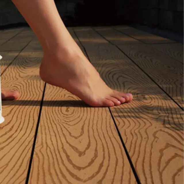Garden waterproof  New technology WPC 3D embossed composite decking Plastic wood flooring