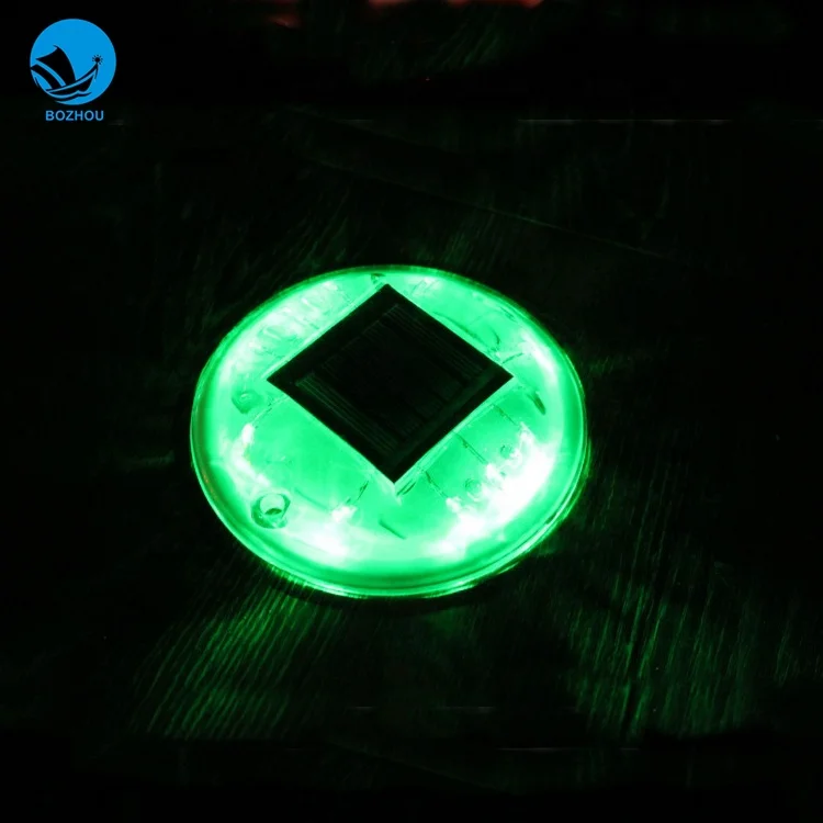 Светодиодная световая сигнальная лампа на земле круглая Солнечная Дорожная