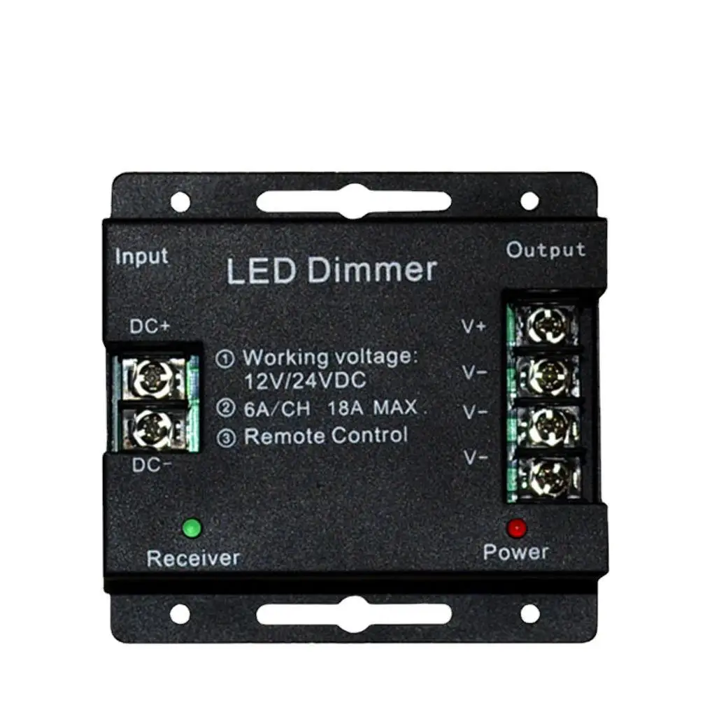 CCT светодиодный контроллер с регулируемой цветовой температурой 12 В 24 18A Daul Color 2CH пульт дистанционного управления 6-клавишным радиочастотным пультом