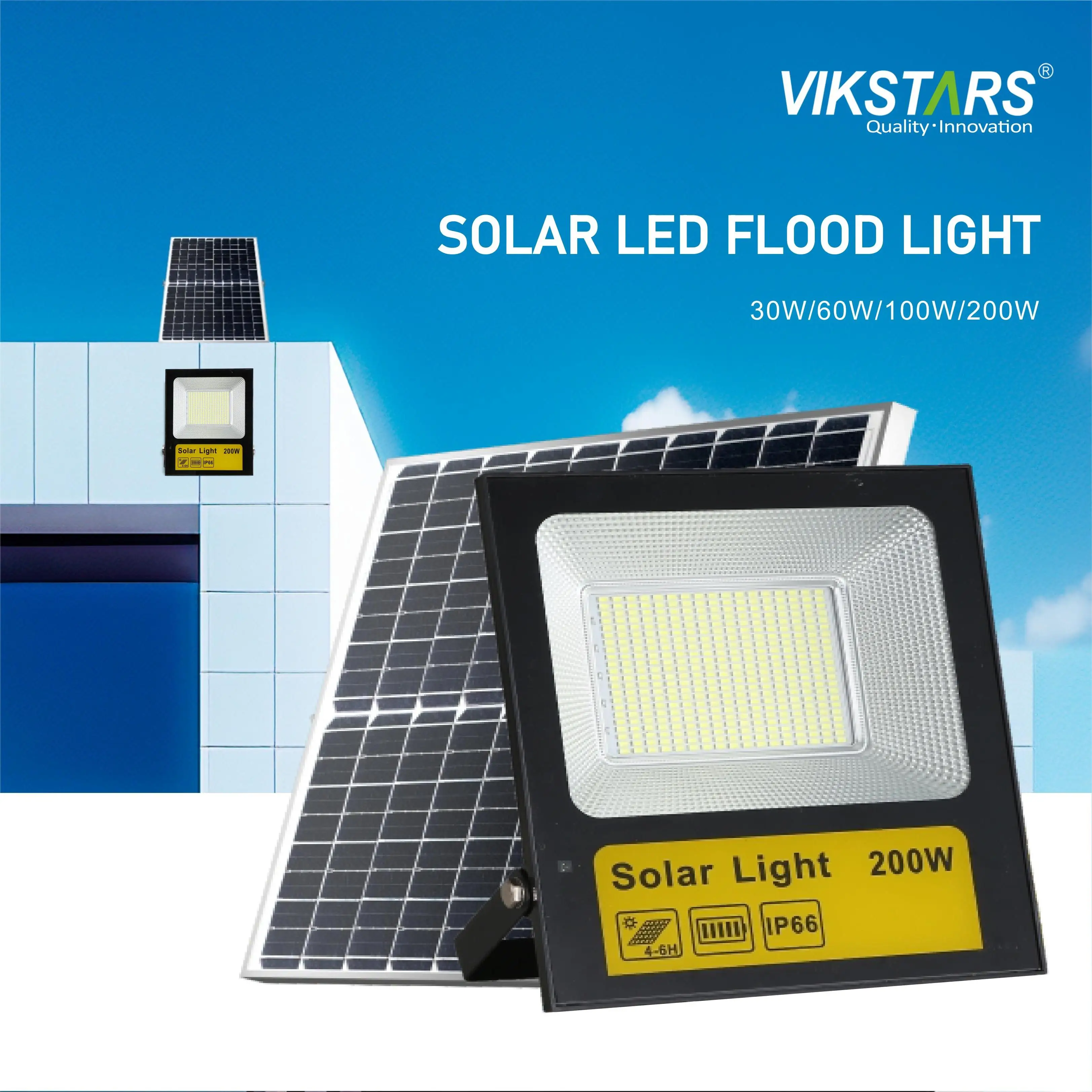 Best Price 30W 60W 100W 200W Solar Powered Flood Lights For Wholesale Garden Yard Security Lighting  ABS Solar Flood Lamp