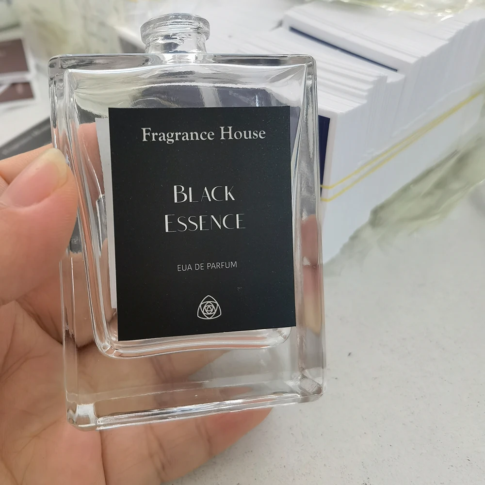 Custom Luxury Printing Glossy Sticker on Perfume Bottle Gold Foil LOGO Cosmetic Bottle Label