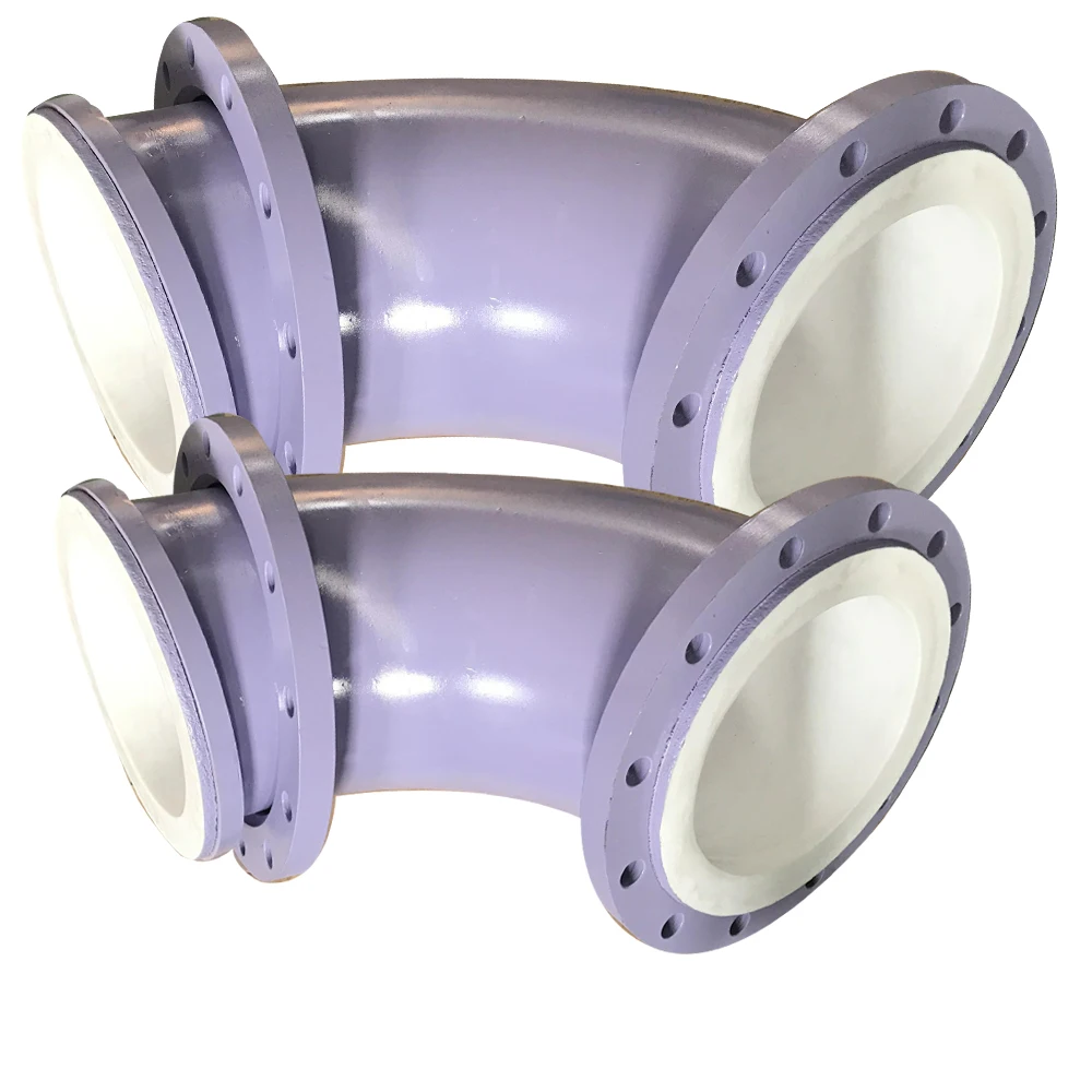 China  hot sale good quality PTFE lined Stainless steel grid compensator PTFE Lined  pipe and fittings elbow