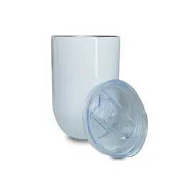 US Warehouse 12oz Stainless Steel Sublimation Skinny Blanks Straight Wine Cups Tumbler