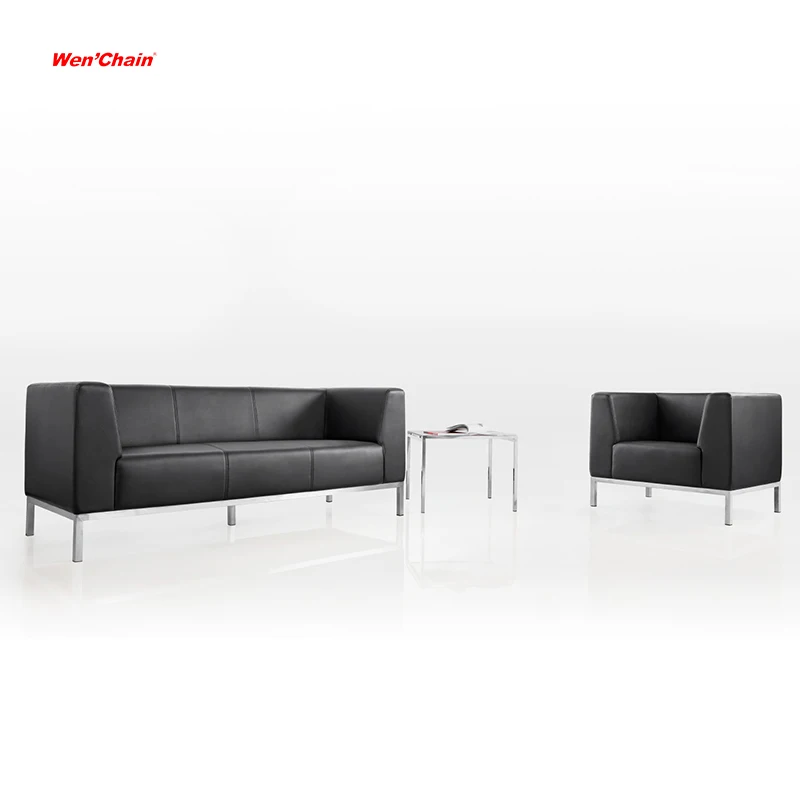 Foshan modern design furniture meeting 3 seater lobby sofa for office modern single office furniture sofa