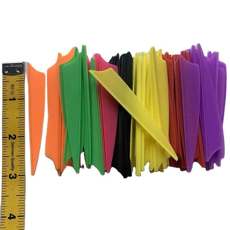 Factory Outlet Archery Arrow DIY Fletching 3Inch Shiled Archery Carbon Arrow Feather Fletching Plastic Vanes