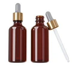 2021 New Costom Wholssle Frosting 1 Oz 2 Oz 10 Ml 30Ml Gold Oil Glass Dropper Bottle For Cosmetic Packaging