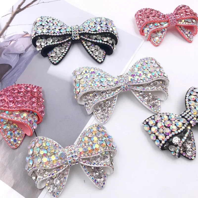 Shoe Decorations Fashion Shoe Ornaments Handmade Shoe Accessories LSSD076 Applique Patch Vintage Wholesale Rhinestones Bow Felt