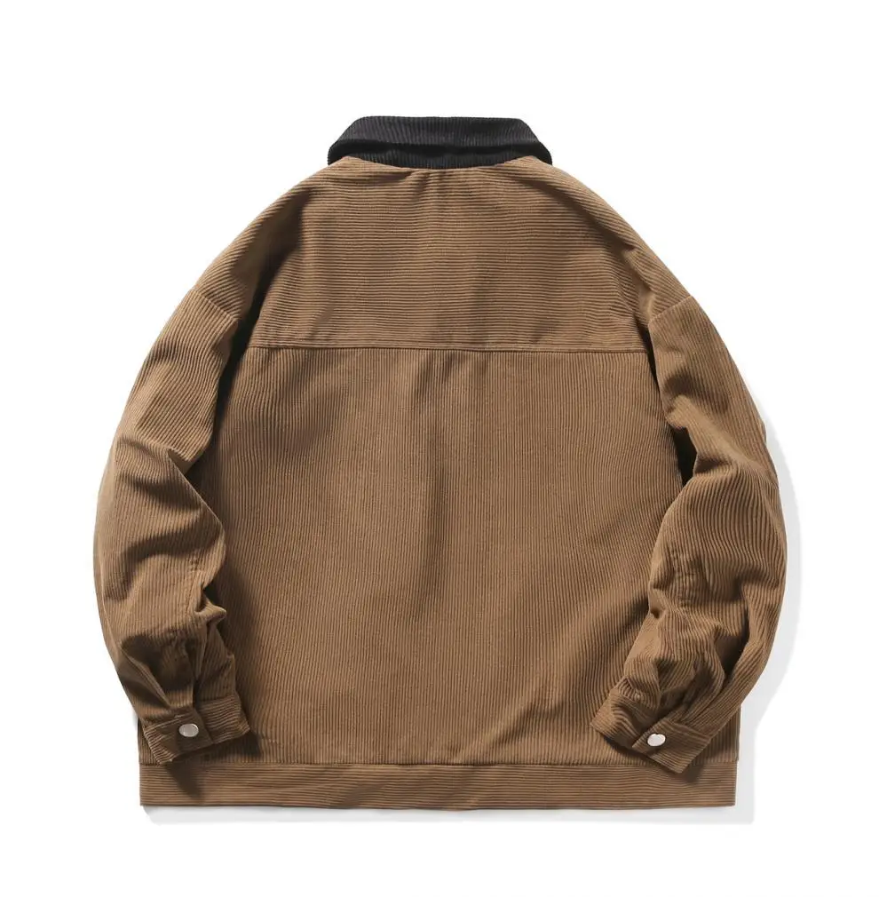 Liu Ming Trending 2025 Products Autumn Winter Men s Casual Oversized Loose Corduroy Zipper Jacket Coats
