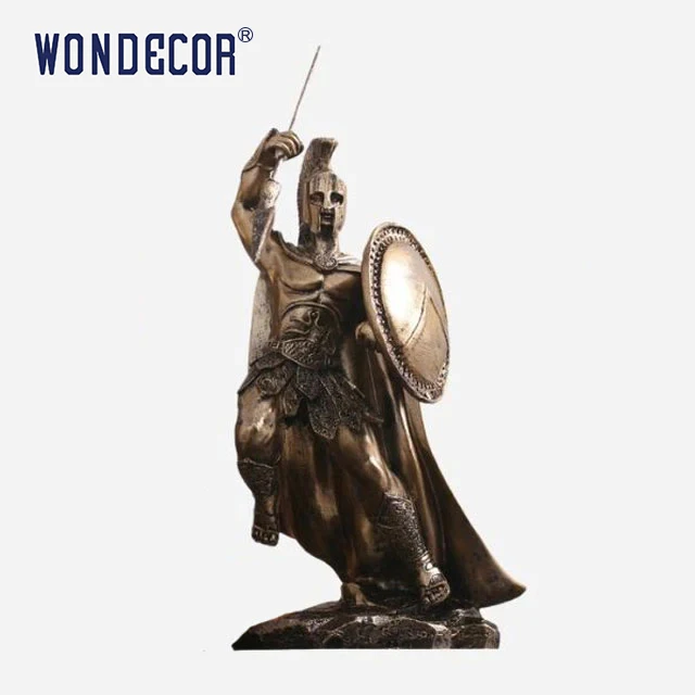 Wondecor  Custom Life Size Bronze Statue of Ancient Greek Warrior