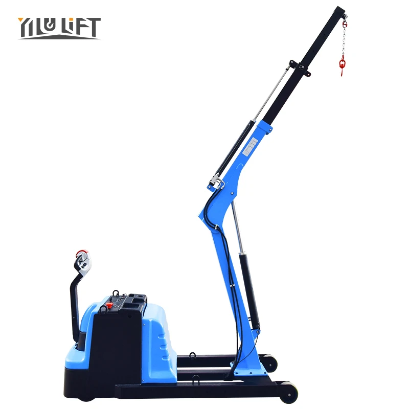 Mobile  300KG 600KG Electric Hydraulic Boom Telescopic Mini Electric Crane