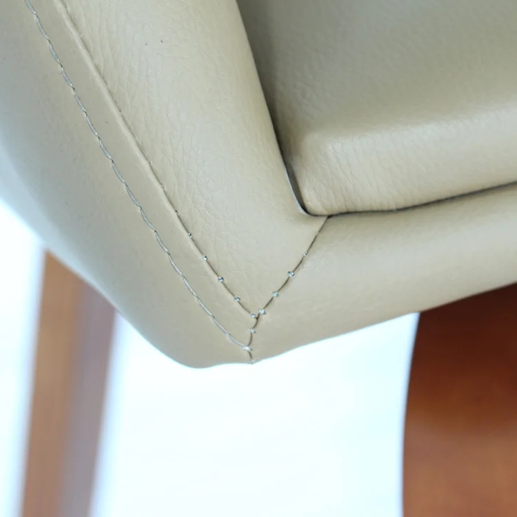 Anji high quality furniture restaurant chair bentwood legs armed kitchen modern velvet fabric fine linen  dining chair