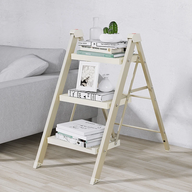 Kangyale Factory Wholesale Folding Ladder 2 Step Iron Ladder Stool Indoor Folding Stairs