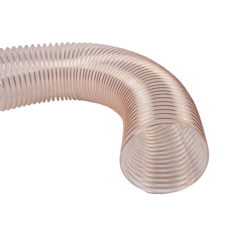 PU Copper Plated Steel Wire Hose Flexible Copper Coated Wire Hose For Transport Powder Exhaust