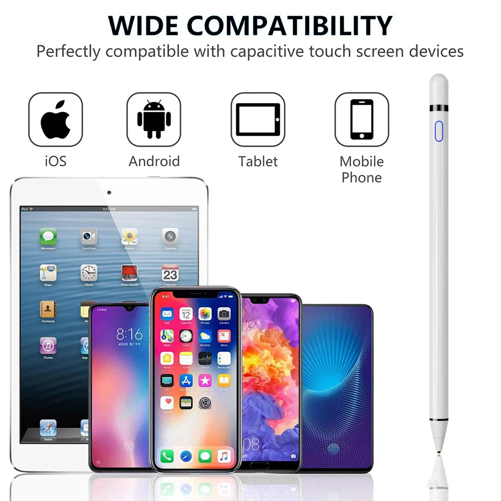 Hot Sale Fine Point Digital Drawing Pencil Upgraded Active Capacitive Stylus Pen For Ipad Tablet Phone Laptop