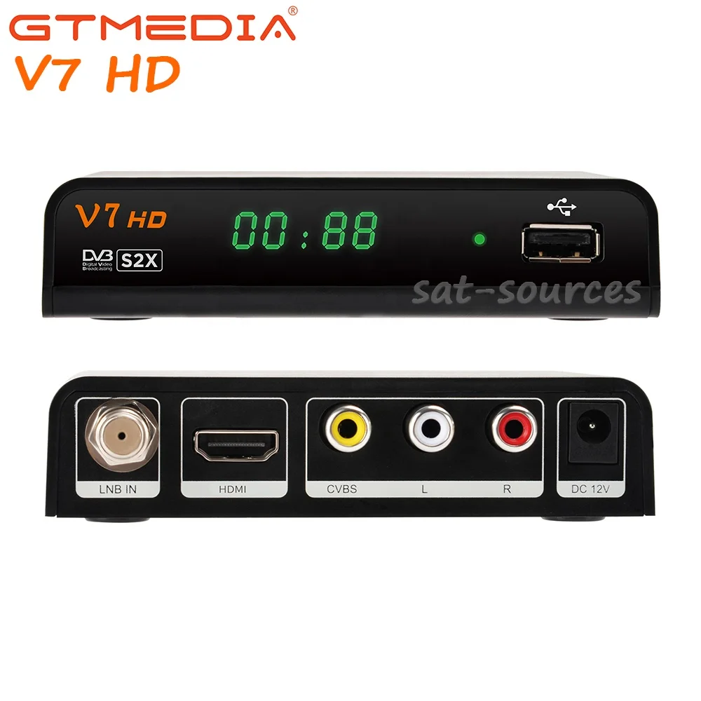 Спутниковый ресивер GTMedia V7 HD 7601 USB WiFi антенна 1080P Поддержка DVB S2X AVS + CCCam Newcamd BISS авторулон полная мощность VU