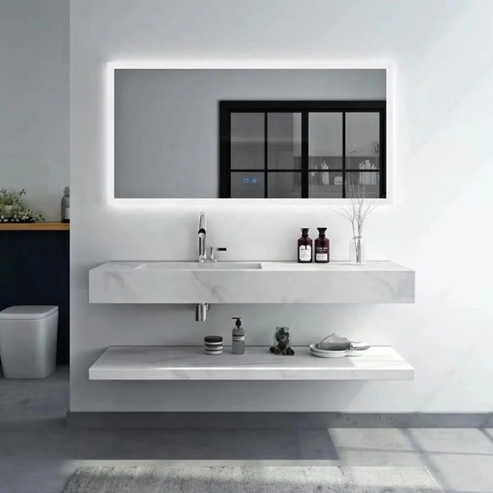 Italian porcelain counter-top ceramic basin Cabinet Sintered Surface Stone Couter-tops Bathroom Vanity