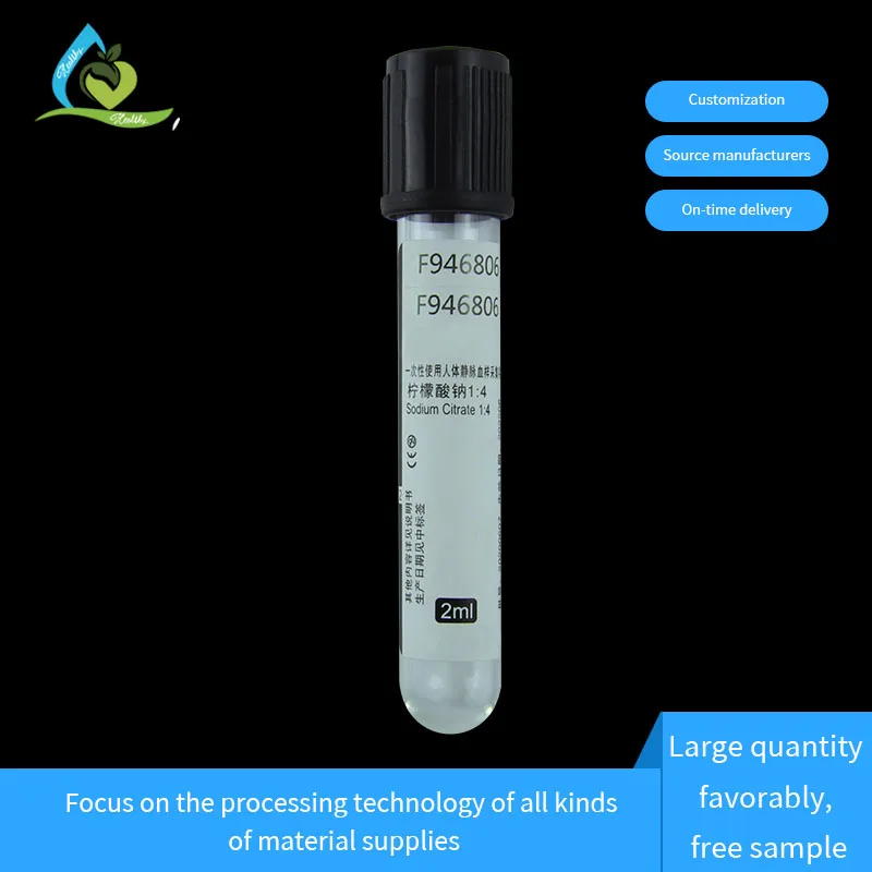 ESR Tube Test Sample Collection  PET/GLASS Material Medical Use Blood Collection Tube