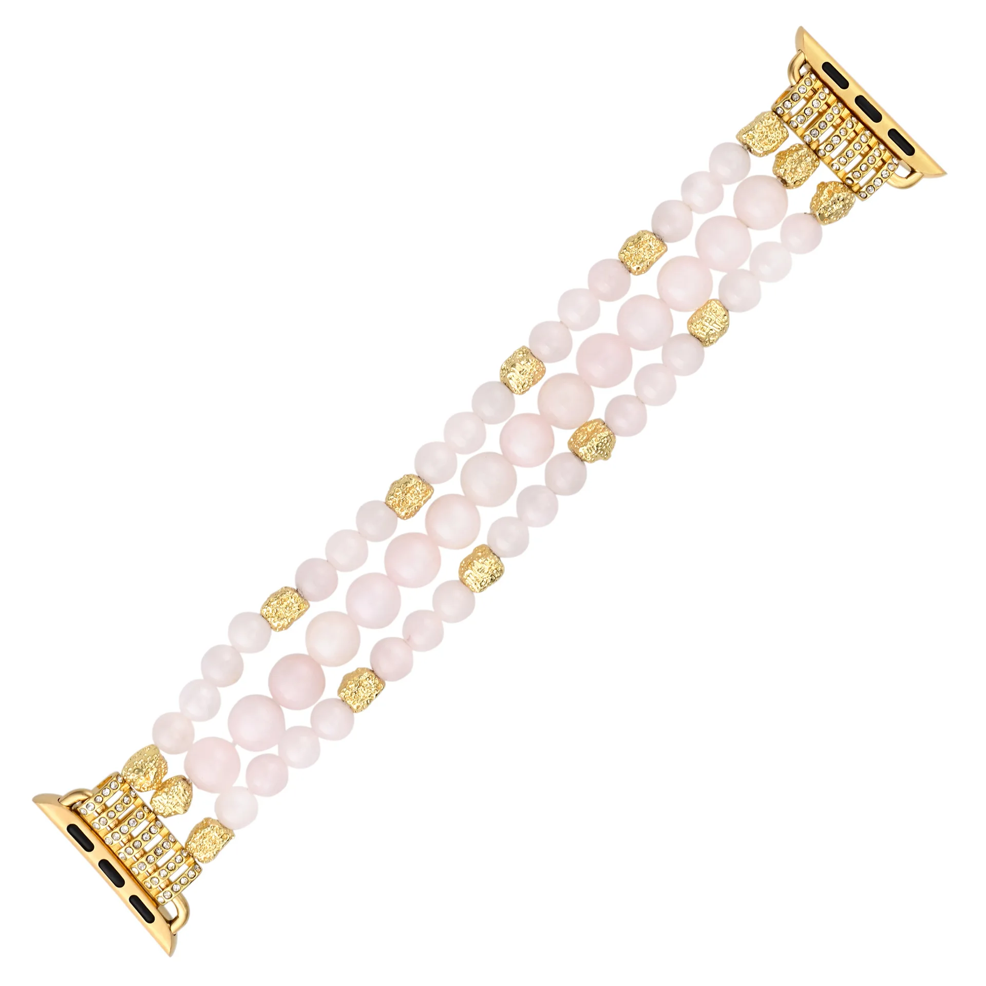 Natural Stone Rose Quartz Agate Turquoise Stretch Strap Appele Watch Band for Iwatch 38/42mm 40/44mm 41/45mm