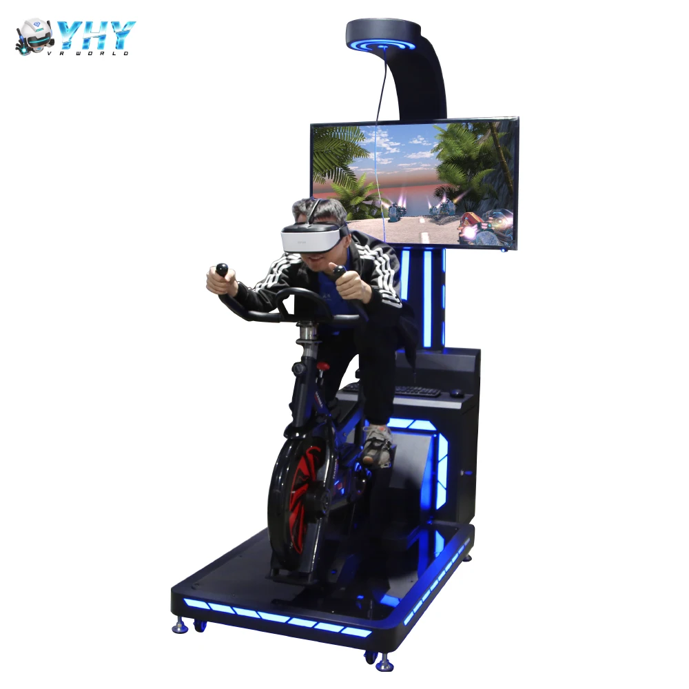 China made Amusement Game Machine Fitness 9D Motion Sport Virtual Reality Ride Bike Simulator Vr