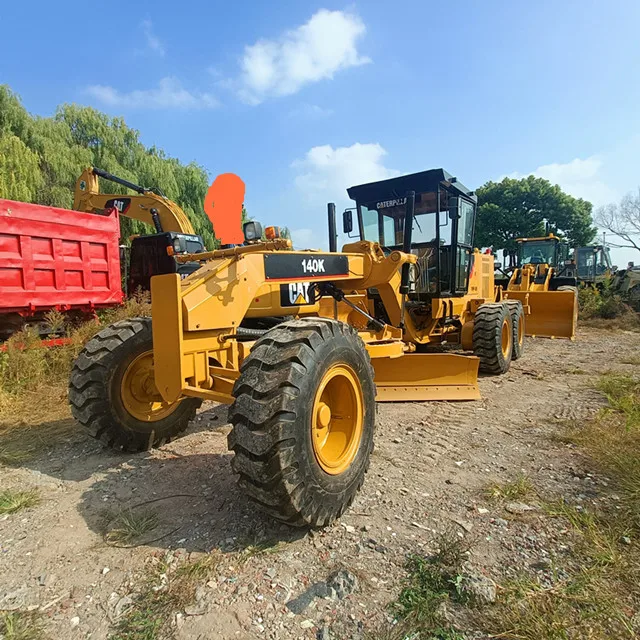 Used Original Caterpillar 140k Motor Grader Machine Sale in China
