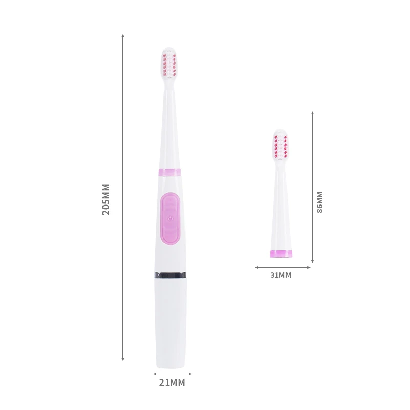 Oem private label soft bristle square head electric toothbrush adult battery face cleaning brush