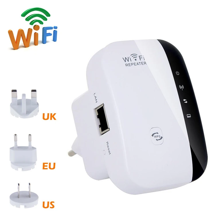 
WiFi Extender 300 Mbps with WPS Internet Signal Booster WiFi Range Extender Antennas LAN Port & Compact wifi booster 