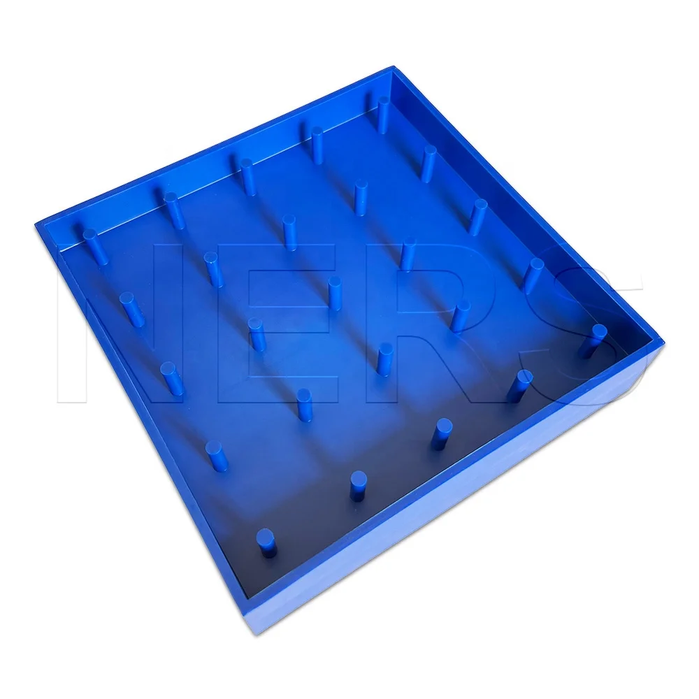 NERS Plastic Blue Geometry Square and Circle Pattern 5 x 5 Geoboard