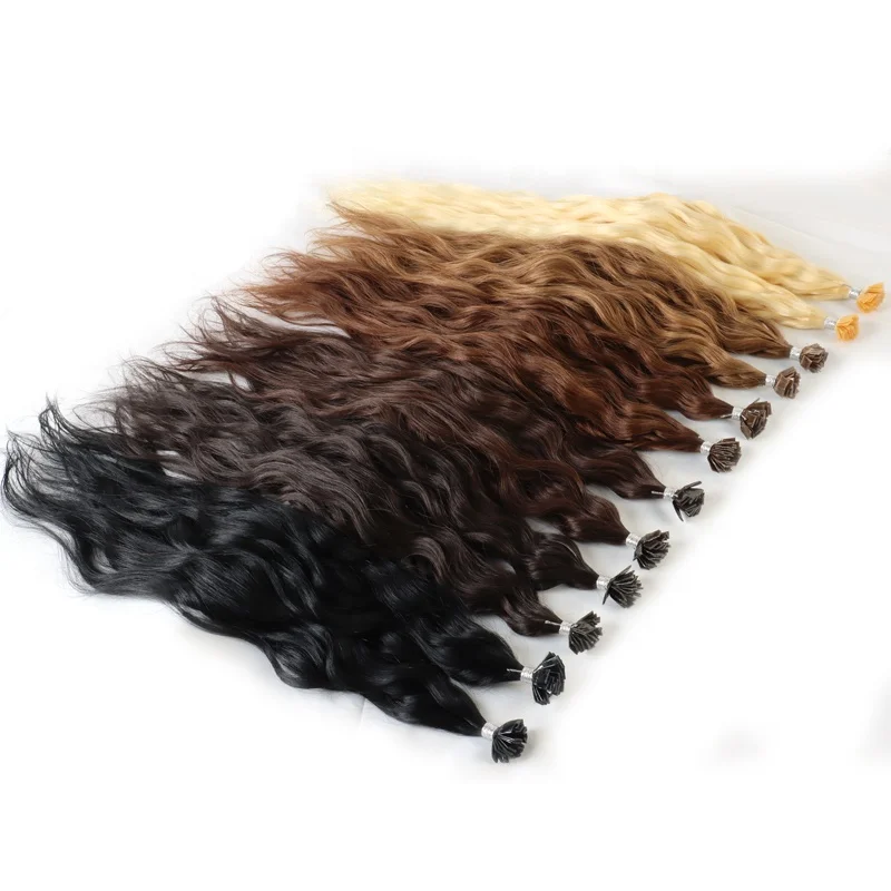 Двойные вытянутые волосы Remy flatTip, натуральные русские кератиновые волосы с плоским наконечником