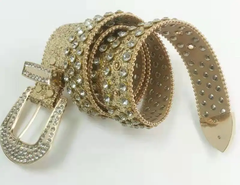 Hot Sale Women Strass Rhinestone Belt Men BB Simon Belts Bling Crystal Belt