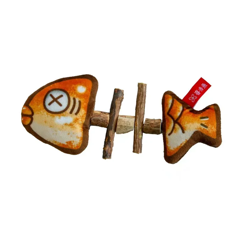 Оригинальная Новая игрушка для кошек, рыба, кость, дерево, день имитация рыбы, шлифовальные зубы от hi-toy, рыба на гриле, оптовая продажа