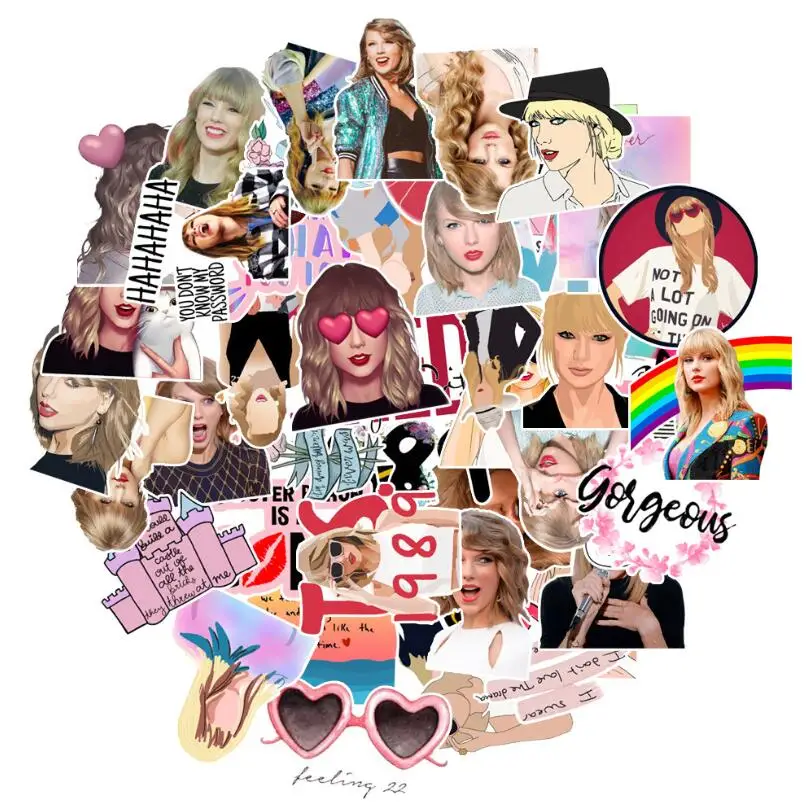 ZY0773C 50Pcs/Bag America sing Taylor Alison Swift sticker suitcase laptop phone cup refrigerator skateboard waterproof stickers