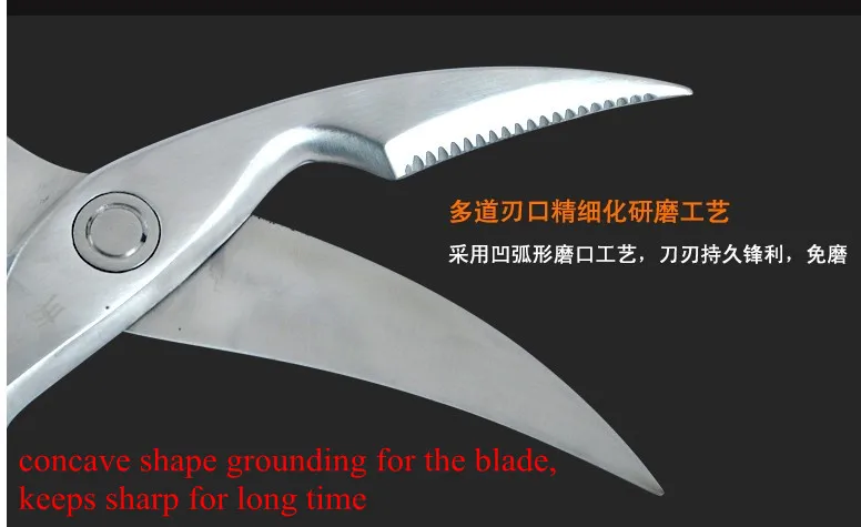 
Full Steel 10 Inch Poultry Scissors for Kitchen 