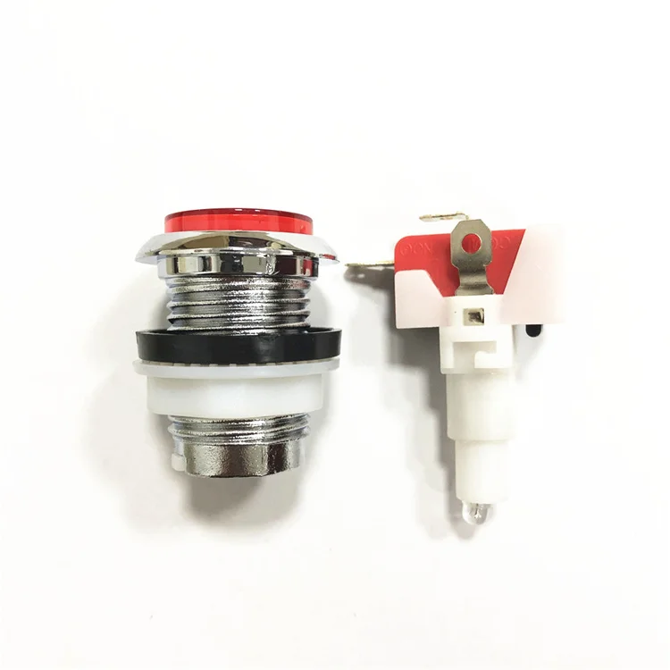 Fishing Game Payout Button Red Round Button Fish Table Accessories Button with Microswitch Set
