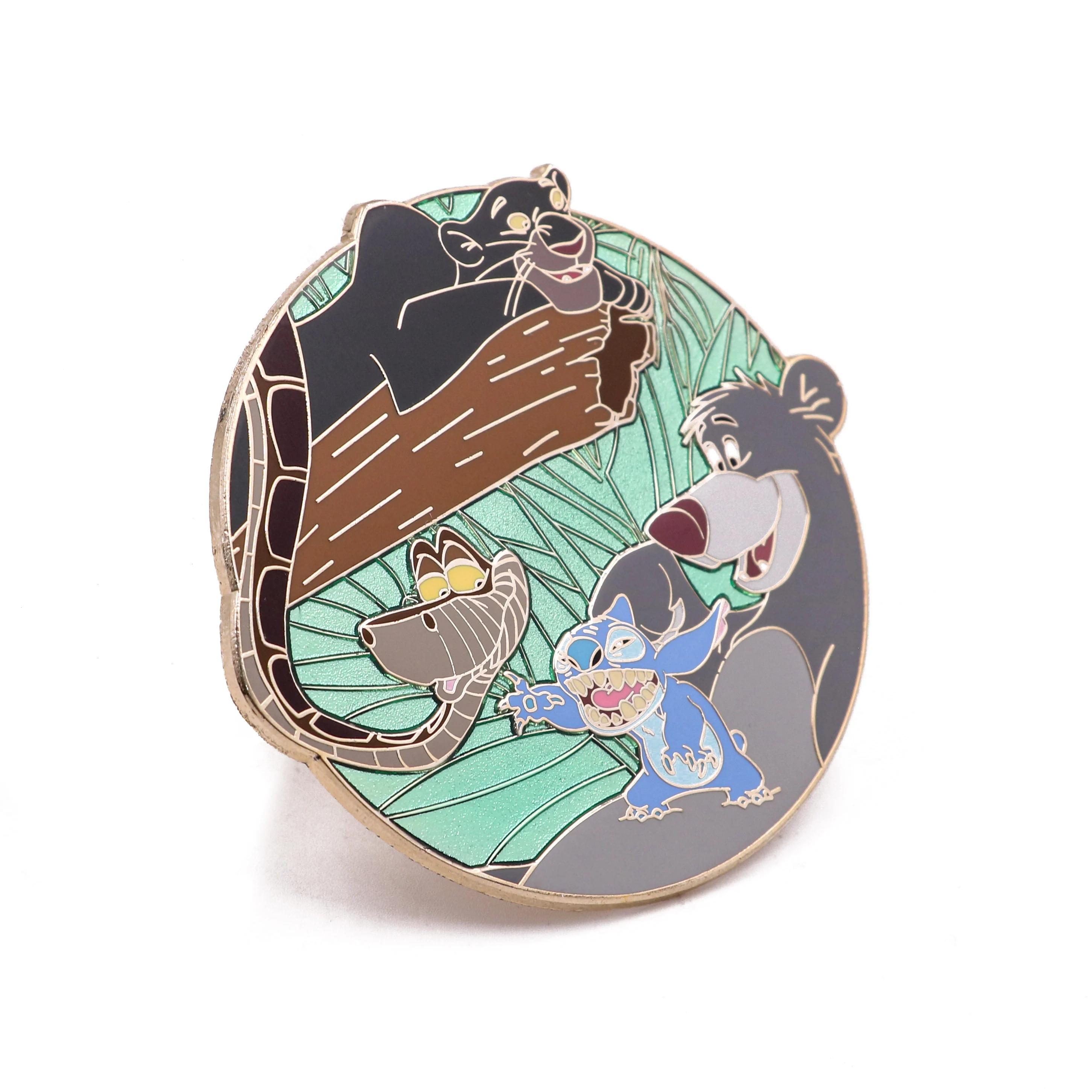 Cartoon cute animal clear lacquer craft Custom rock band pin badges 	 soft enamel lapel pin