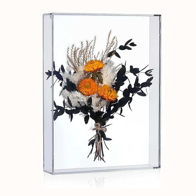 Wholesale Transparent Diamond Polished Artwork Framing 3D Acrylic Shadowbox Frames