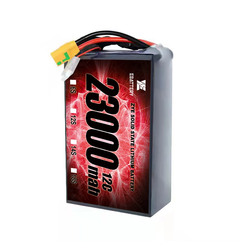 Custom LIHV 6S 7S 8S 12S 14S 17500mah 23000mah 44000mah Solid State Lithium Battery Pack for RC car UAV