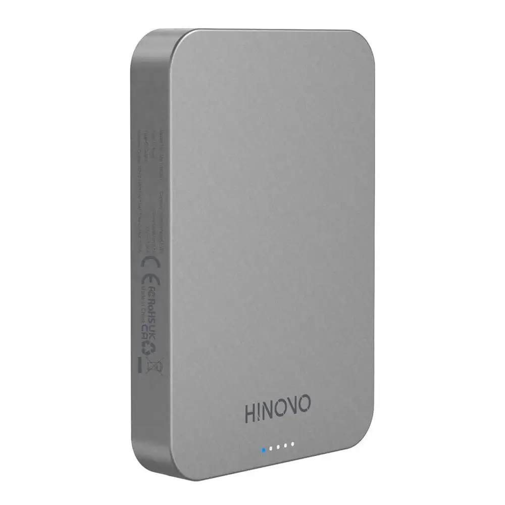 HINOVO MB1-10000 Big Battery Capacity 10000mAh Slim Portable Metal Body Phone Charger Magnetic Wireless Power Bank