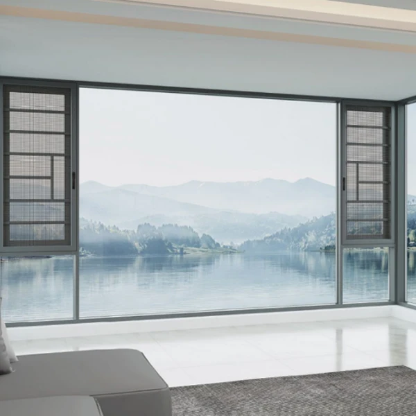 JBDhome Customize Design Soundproof Waterproof Aluminum Casement Window Double Glazed Aluminum Metal Swing Windows