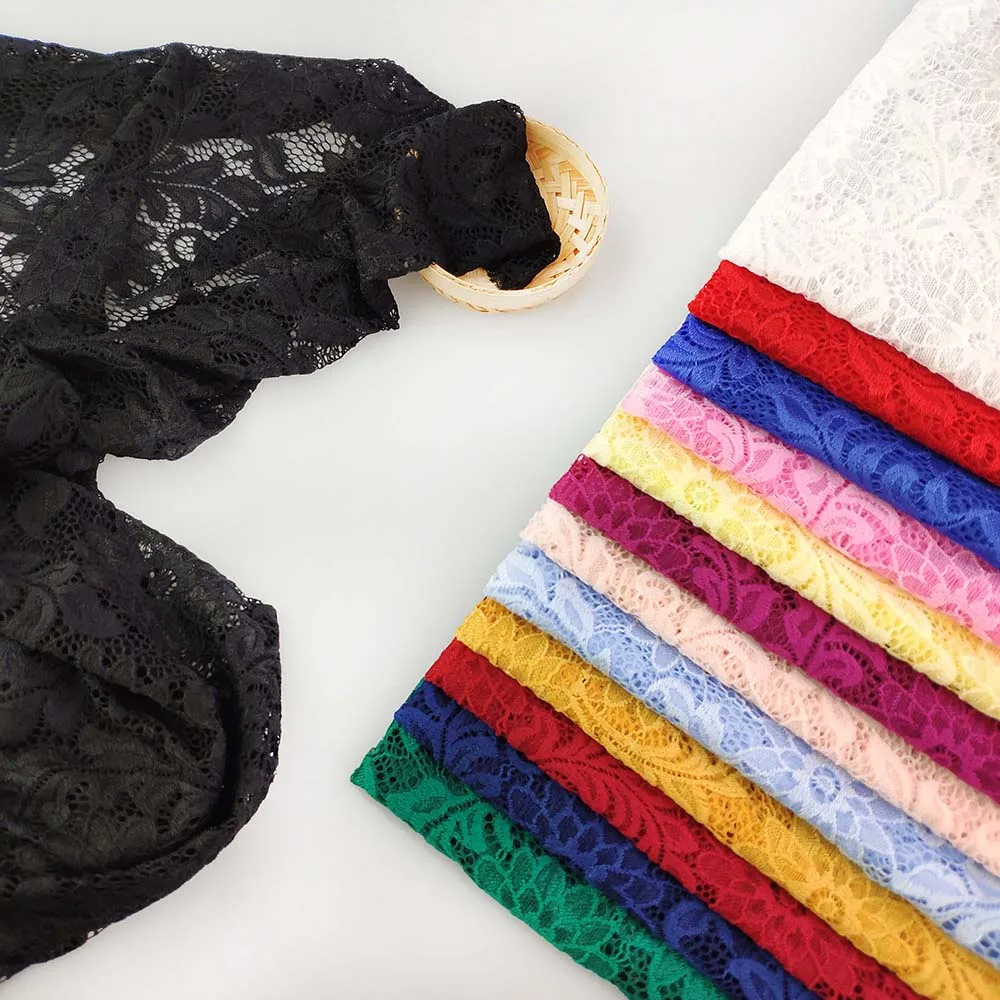 Online Market African Fabrics Spandex Lace Fabric for Lady Cloth
