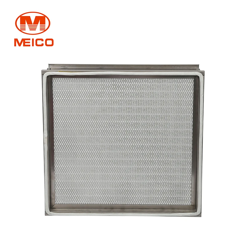Heat Resistance Air Filter Fiberglass Filter Stainless Steel Frame Fiberglass HEPA Filter Silicon Free