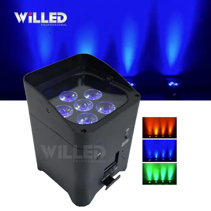stage light freedom par 6* 18w rgbaw UV wireless battery led uplight wedding stage battery light