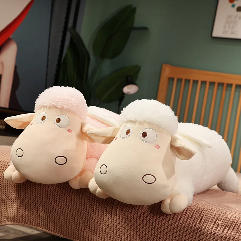 Cartoon Angel Sheep Custom Doll Winged Angel Sheep Doll Plush Toy Soft Lamb Fleece Lying Sheep Sleeping Pillow For Kid Gift