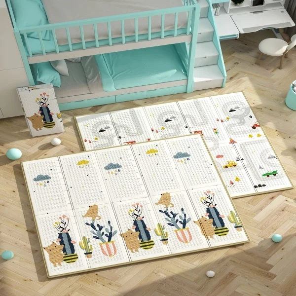 Foldable Floor Baby Play Mat Kid Playmat Crawling Carpet Children Toddler Game Pad XPE Educational  Double-sided color printing