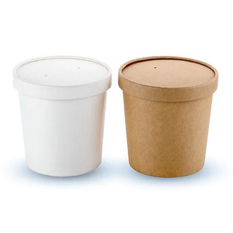Biodegradable Paper Bowl For Instant Noodle With Partition Lid