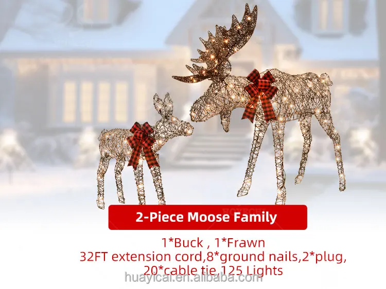 2024 hot sales Outdoor christmas decorations holiday lights LED reindeer light